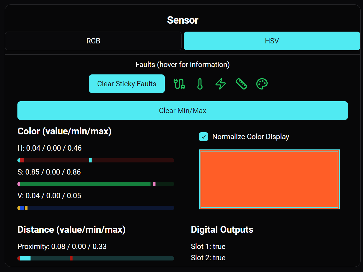 The sensor card for Canandcolor